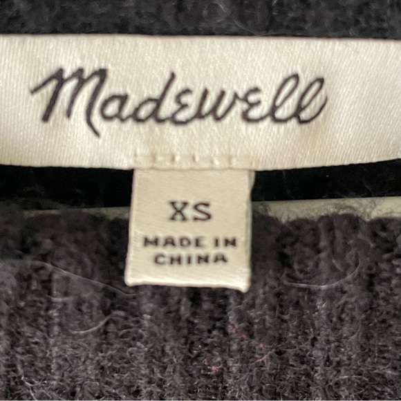 Madewell Payton Wool Alpaca Balloon Sleeves Black Sweater Size XS - Picture 7 of 10